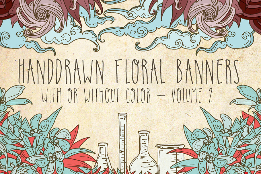 Handdrawn Floral Banners Volume 2 in Illustrations - product preview 8