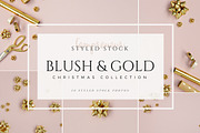 Blush & Gold Christmas Stock Photos