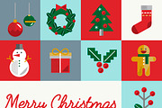 Christmas Vector Icon Set Collection