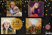 Gold and sparkles photo overlays