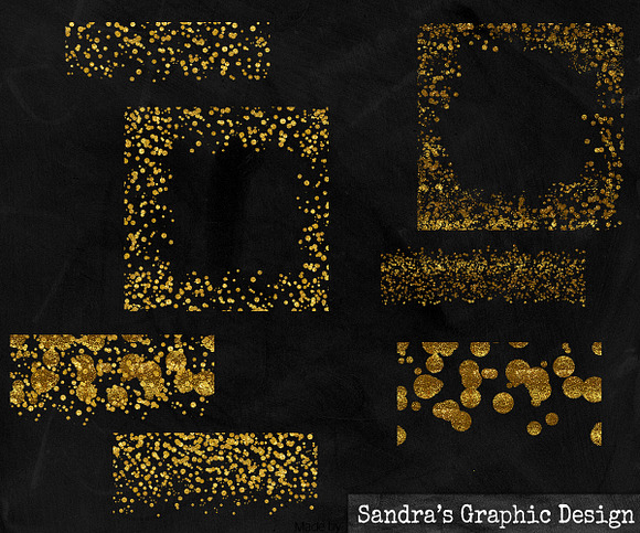 Gold and sparkles photo overlays in Photoshop Layer Styles - product preview 1