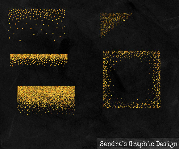 Gold and sparkles photo overlays in Photoshop Layer Styles - product preview 2