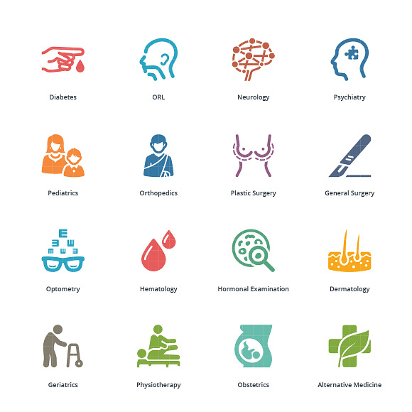 Medical Specialties Icons - Set 2 in Medical Icons - product preview 1