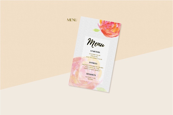 Floral Wedding Invitation Set in Wedding Templates - product preview 12
