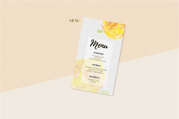 Floral Wedding Invitation Set in Wedding Templates - product preview 13