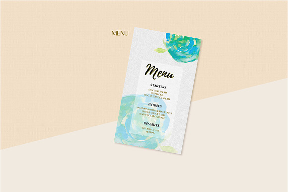 Floral Wedding Invitation Set in Wedding Templates - product preview 14