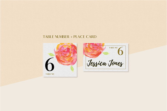 Floral Wedding Invitation Set in Wedding Templates - product preview 18