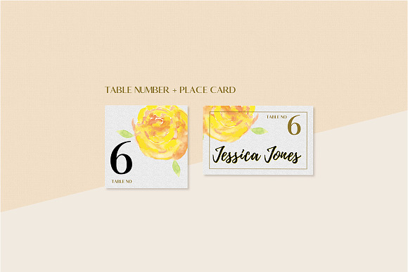Floral Wedding Invitation Set in Wedding Templates - product preview 19