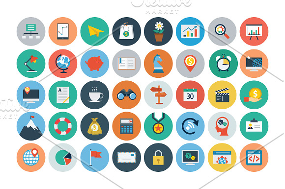 125+ Seo and Marketing Flat Icons in Marketing Icons - product preview 1