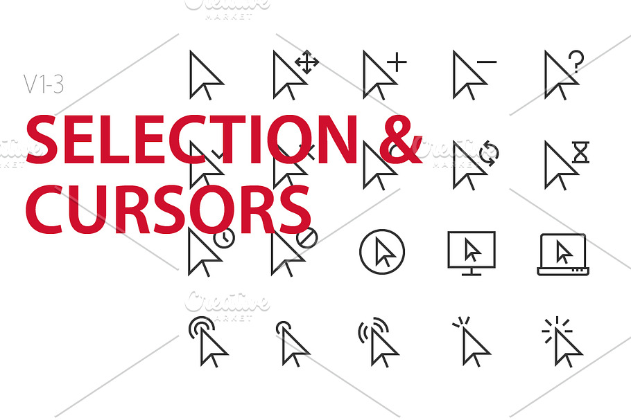 60  Selection & Cursors UI icons