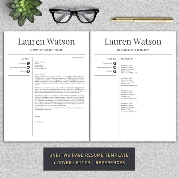 Resume Template | Teacher CV in Resume Templates - product preview 5
