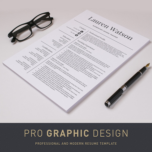 Resume Template | Teacher CV in Resume Templates - product preview 7