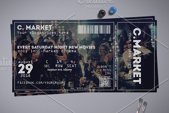 Elegant Creative Event Ticket in Card Templates - product preview 4