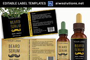 Beard Serum Label Template ID34