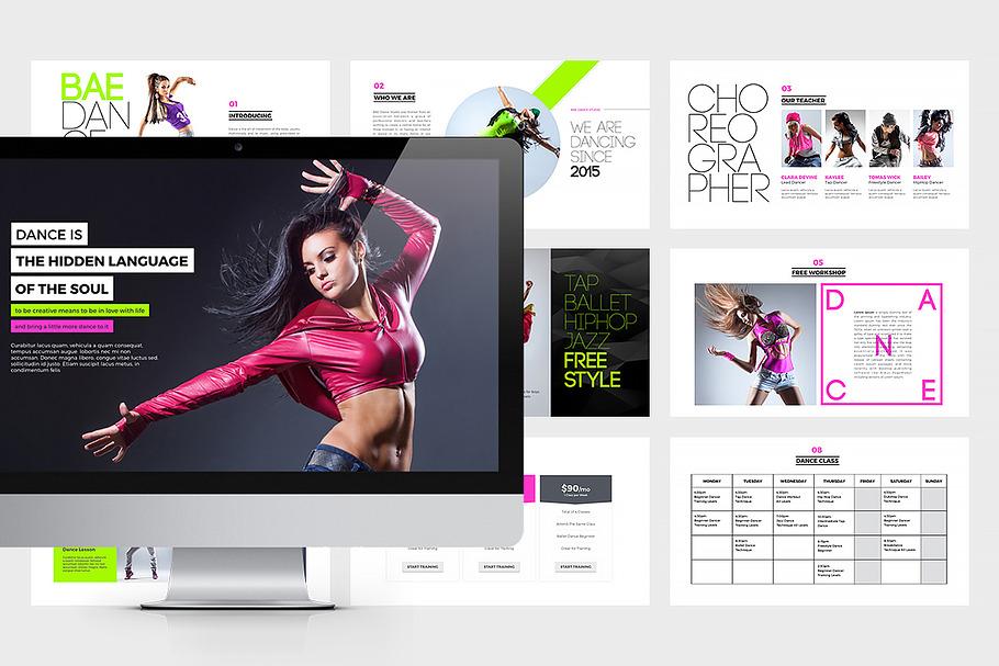 Bae Dance Powerpoint Template in PowerPoint Templates - product preview 8