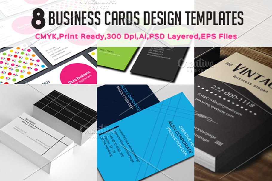 8 Creative Business Card Set