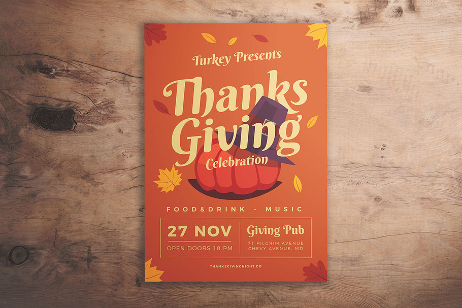 Thanksgiving Celebration Flyer in Flyer Templates - product preview 8