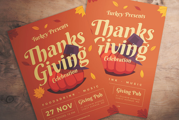 Thanksgiving Celebration Flyer in Flyer Templates - product preview 1