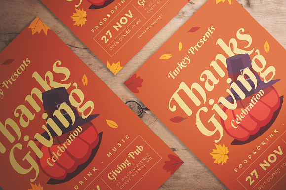 Thanksgiving Celebration Flyer in Flyer Templates - product preview 2