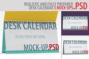 3 Desk Calendar Mockups