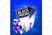 Black Friday Sale Gift Box Sign