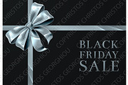 Classy Black Friday Sale Silver Ribbon Bow Design