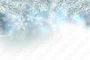 Christmas Tree Snowflakes Background