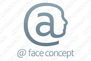At Symbol Face Concept