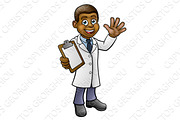Scientist or Lab Technician Cartoon Character