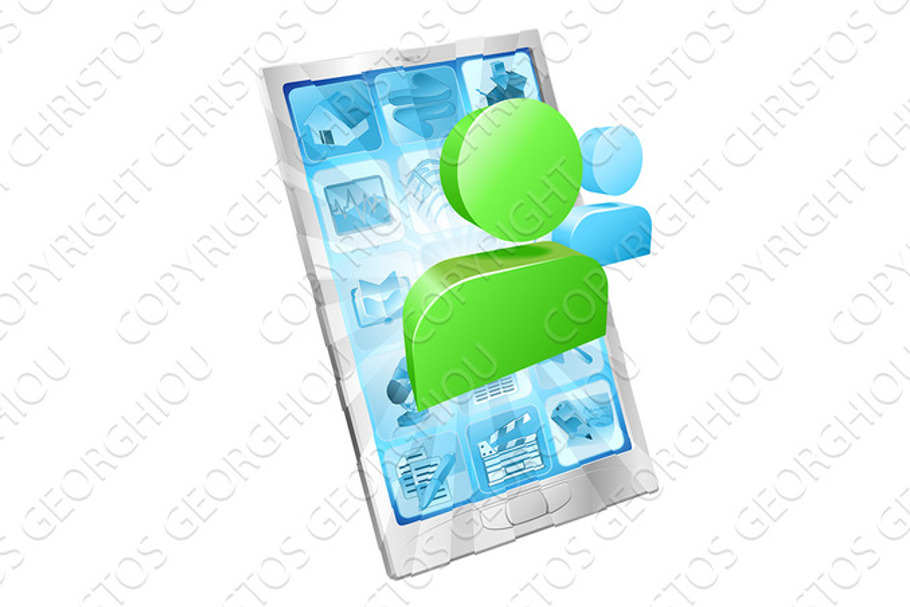 Social media icon phone app concept in Illustrations - product preview 8