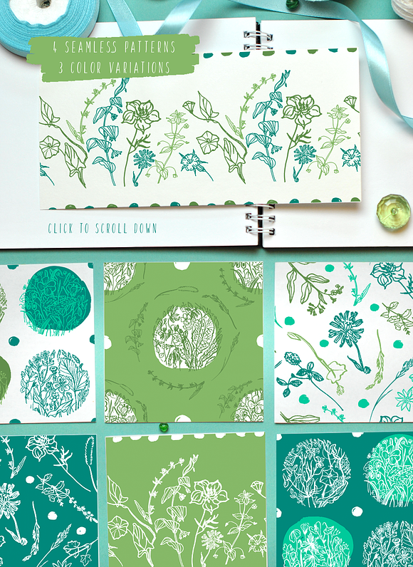 Wild flowers - Marker Graphic Set in Illustrations - product preview 4
