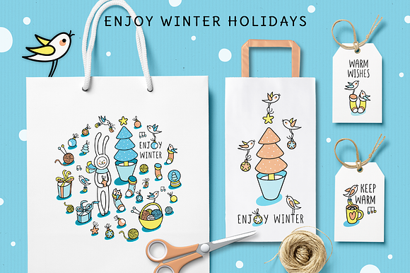 ENJOY WINTER | DESIGN SET in Illustrations - product preview 1