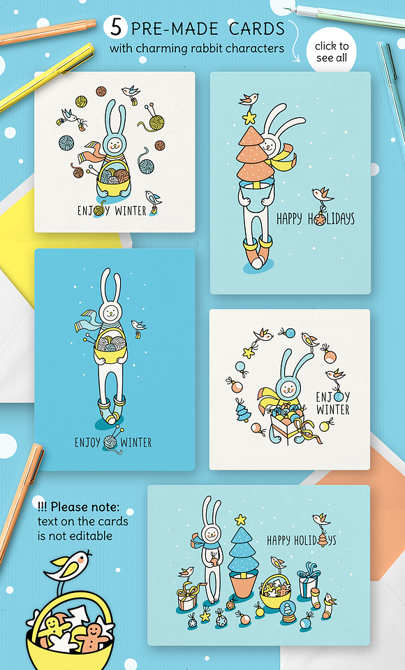 ENJOY WINTER | DESIGN SET in Illustrations - product preview 2