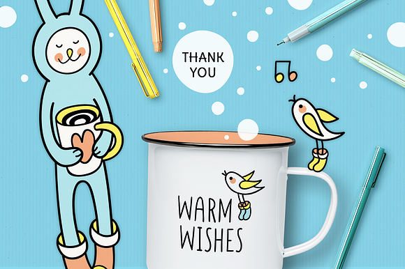 ENJOY WINTER | DESIGN SET in Illustrations - product preview 4