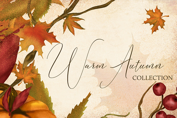 Warm Autumn Clipart Collection