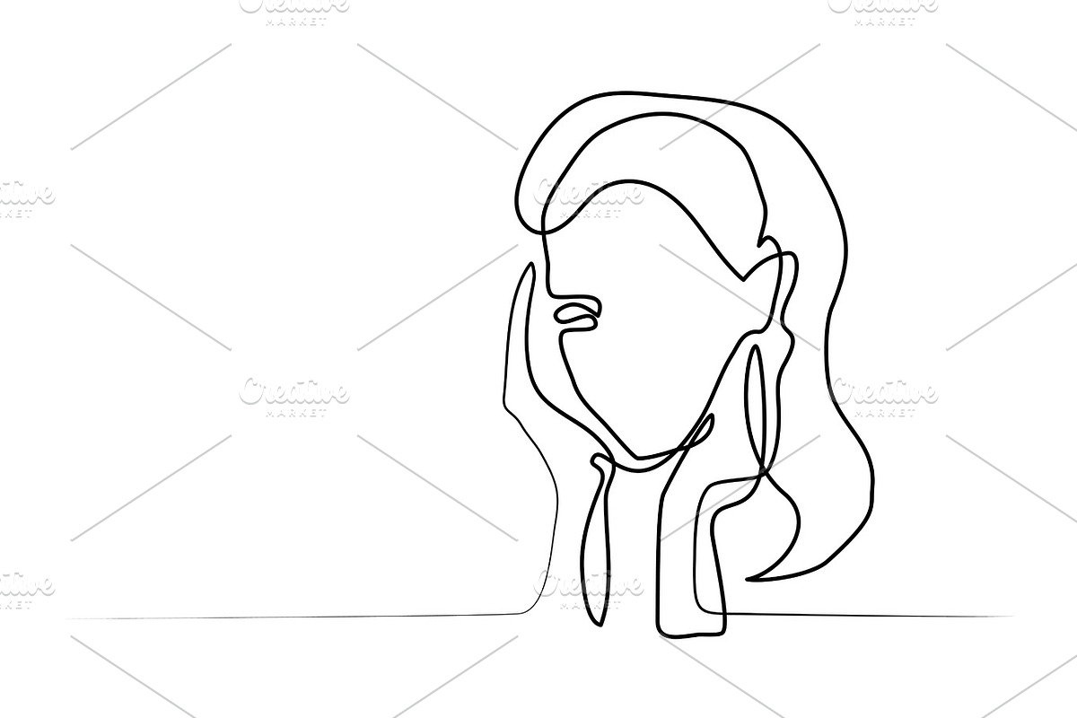 Beauty. Abstract portrait of a woman. in Illustrations - product preview 8