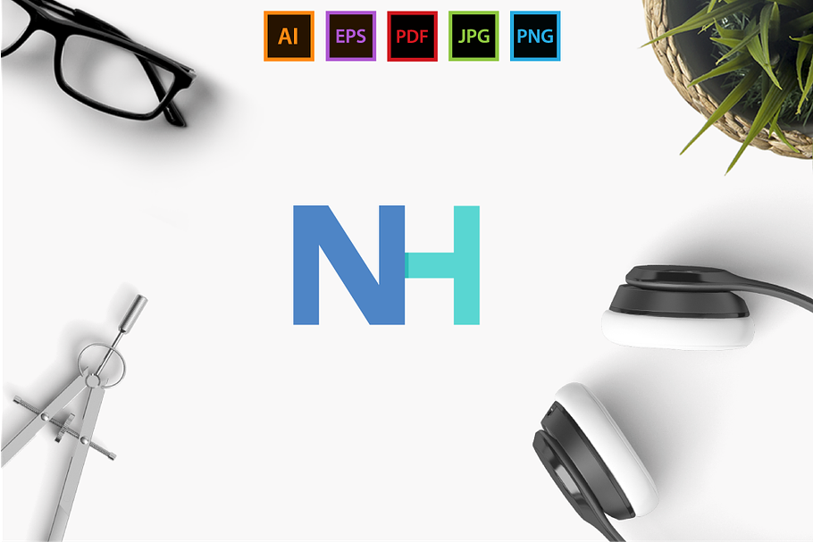NH in Logo Templates - product preview 8