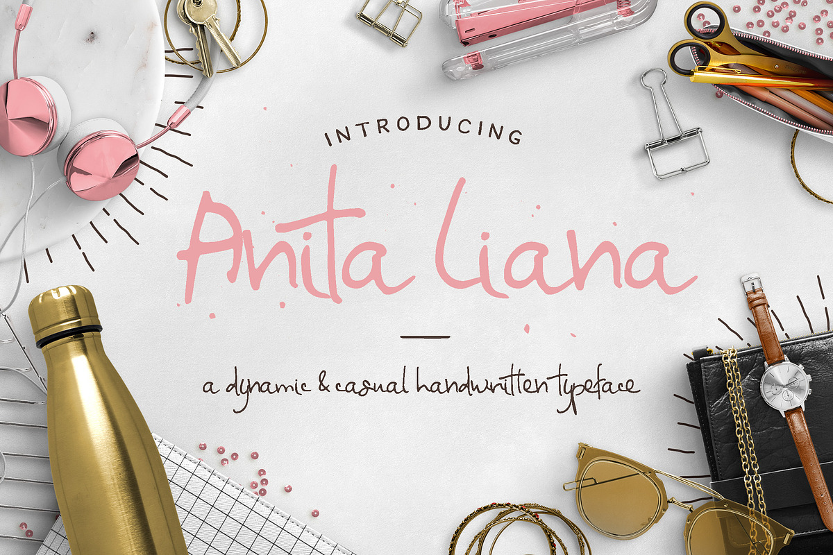 Anita Liana Script in Script Fonts - product preview 8