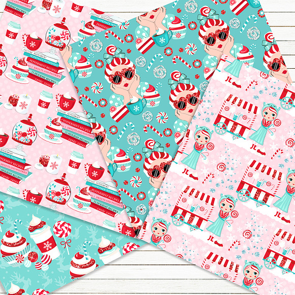 PEPPERMINT LAND digital papers in Patterns - product preview 1