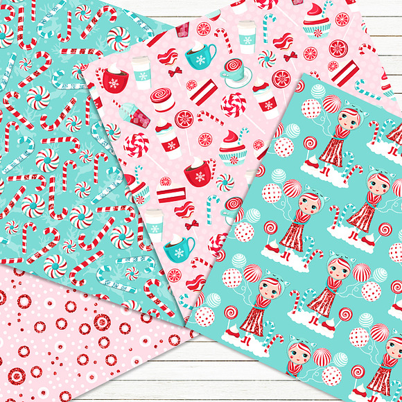 PEPPERMINT LAND digital papers in Patterns - product preview 2