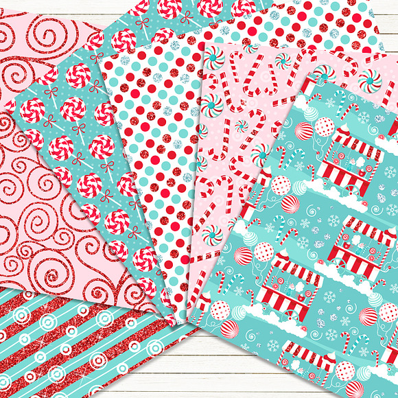 PEPPERMINT LAND digital papers in Patterns - product preview 3