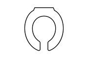 Toilet seat linear icon