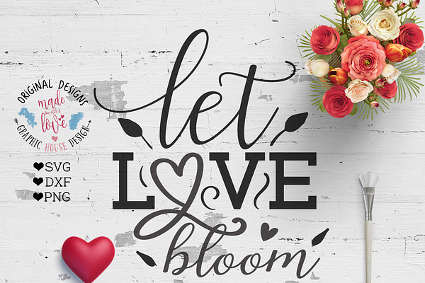 Let love bloom Cutting File