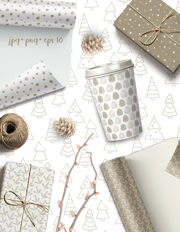Elegant Christmas patterns in Patterns - product preview 1