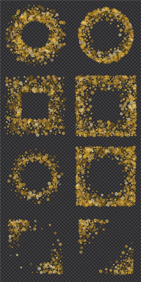 Gold snow bundle in Patterns - product preview 4
