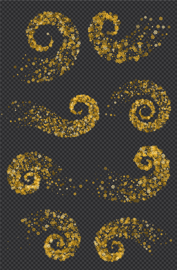 Gold snow bundle in Patterns - product preview 8