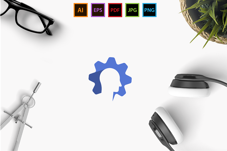 Mind Gear in Logo Templates - product preview 8