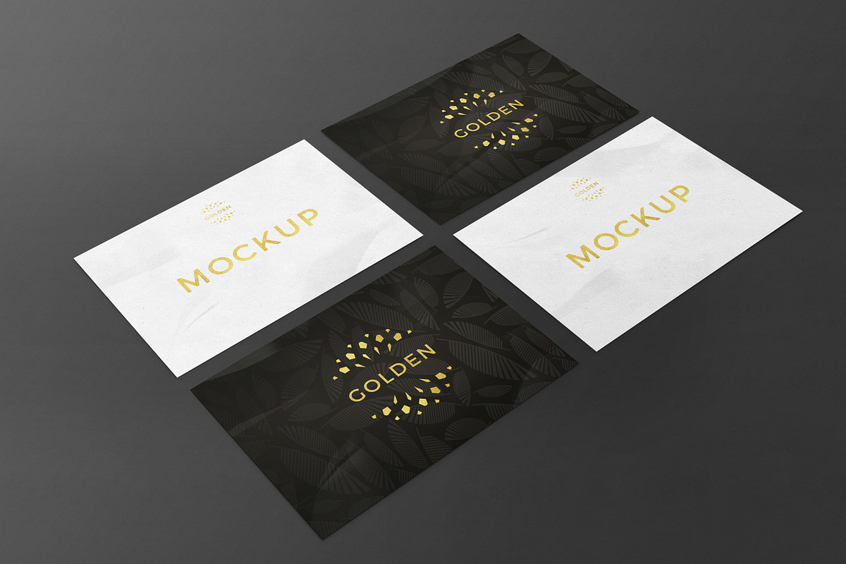 Gold Foil Card Mockup in Card Templates - product preview 8