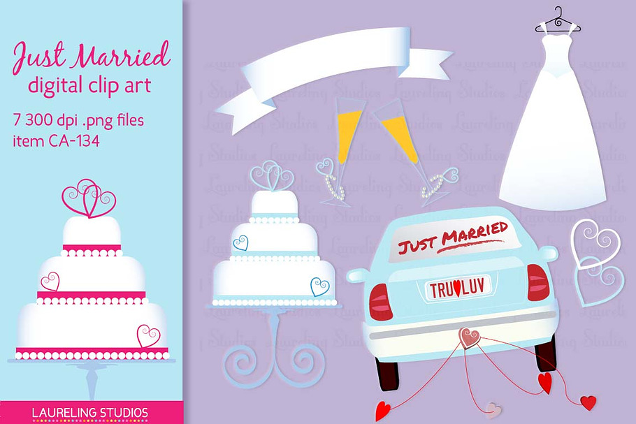 Just Married clip art
