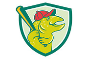 Trout Fish Baseball Batting Shield C